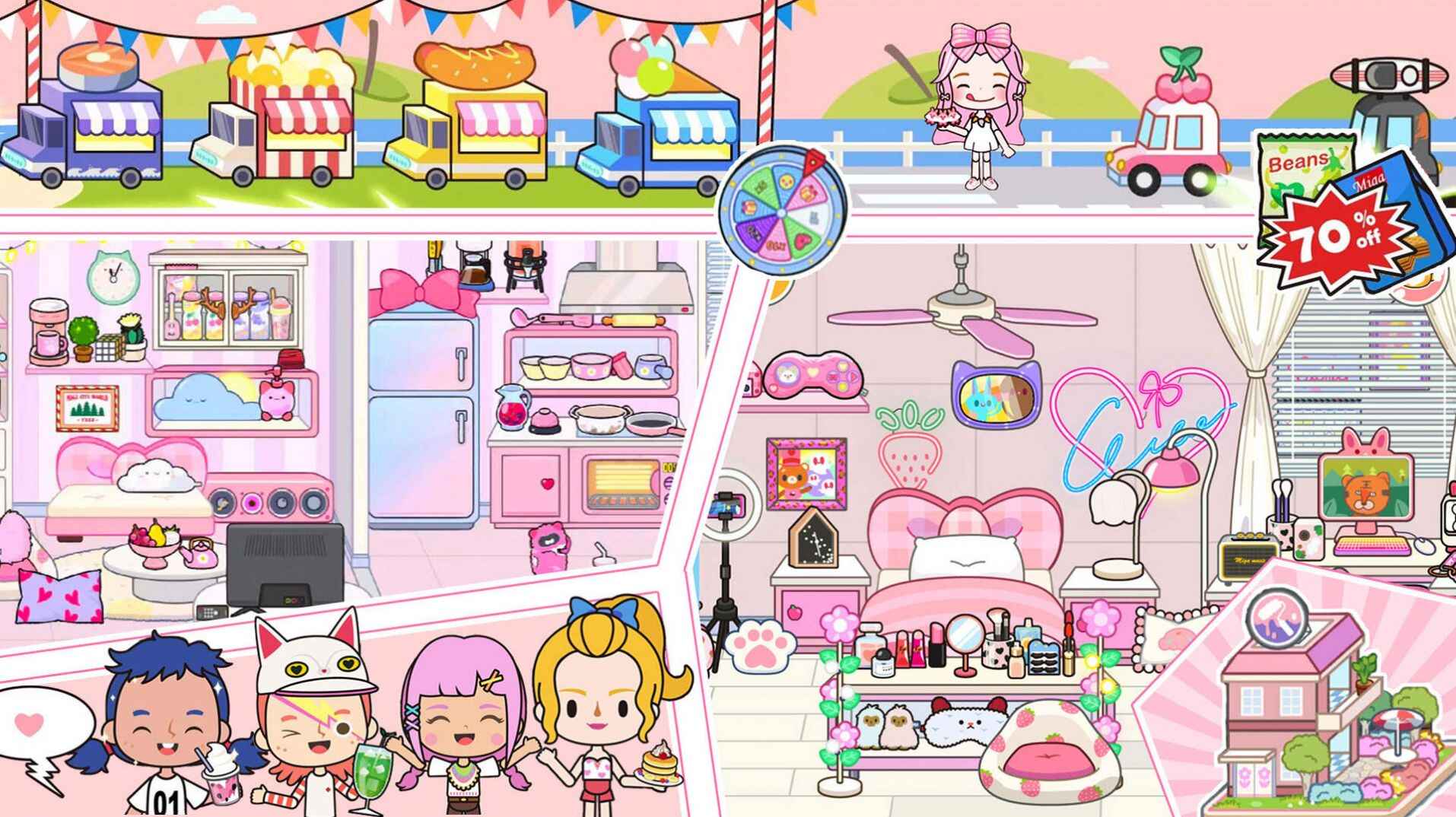 Mega Town Barbie Princess House Game