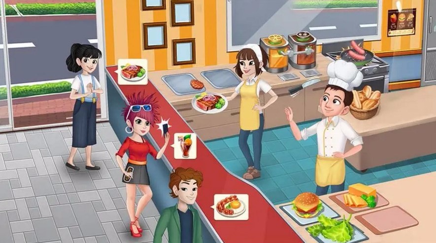 Restaurant mobile game