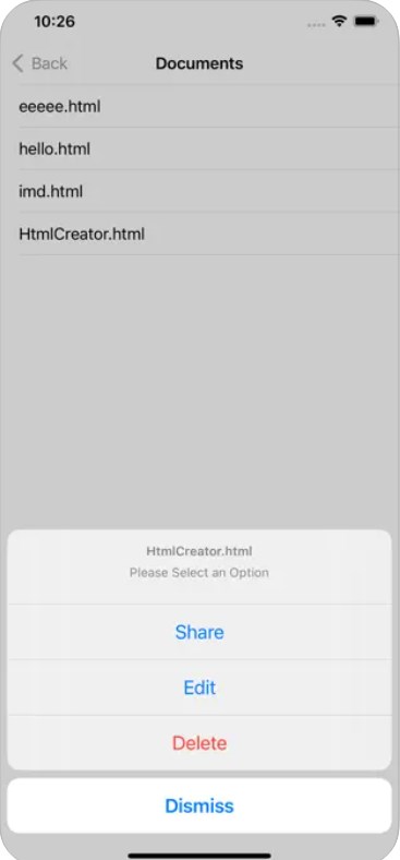 HtmlCreator app