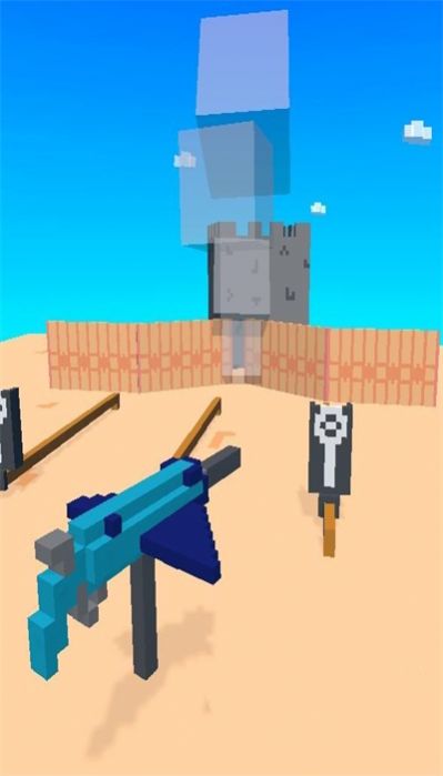 Idle voxel shooter