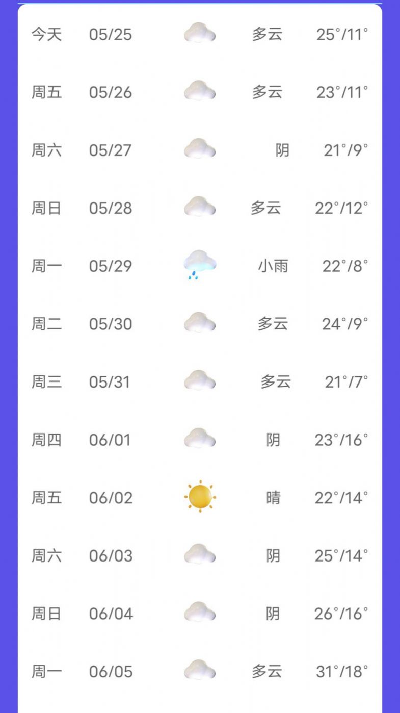 新月天气app