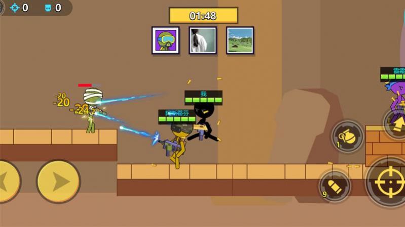 Pertempuran senjata stickman tanpa iklan