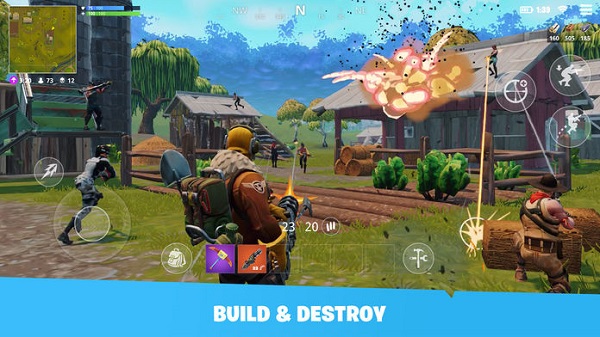 Jogo móvel do servidor internacional Fortnite