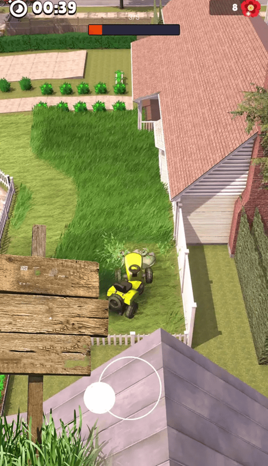 Lawn mowing robot