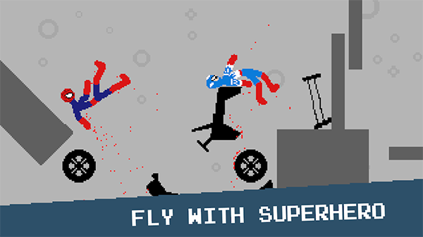 Pixel Stickman Falling Mobile Version