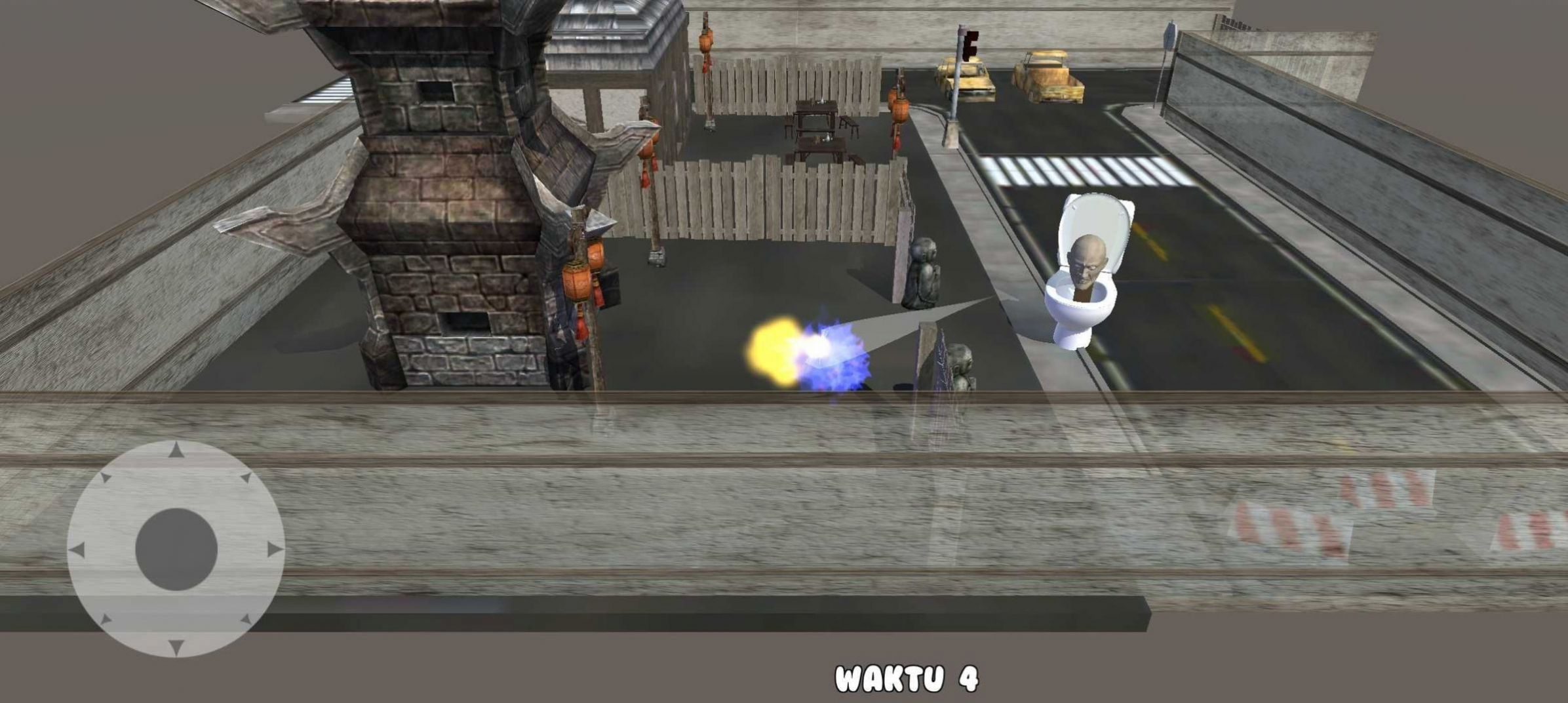 Surveillance and toilet man battle game