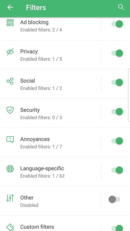 AdGuard mobile version