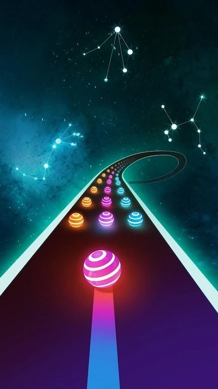 Colorful road ball race