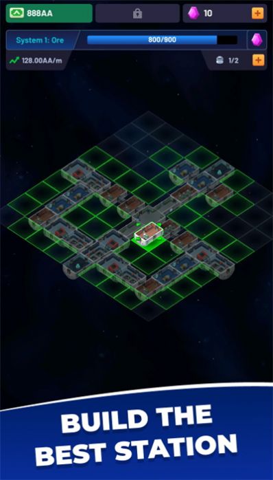 Idle space station game