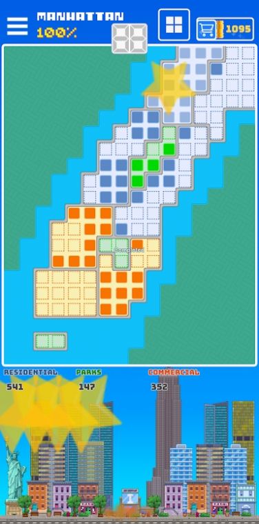 Jogo de construção de blocos de cidade