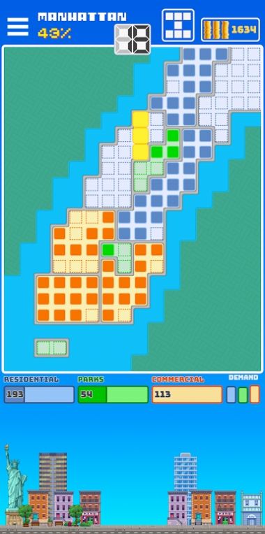 Jogo de construção de blocos de cidade