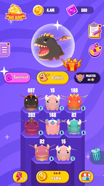 jeu dragon war.io