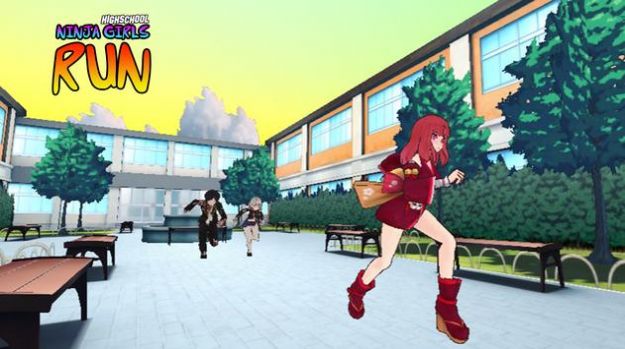 High School Girls Parkour Game Installation