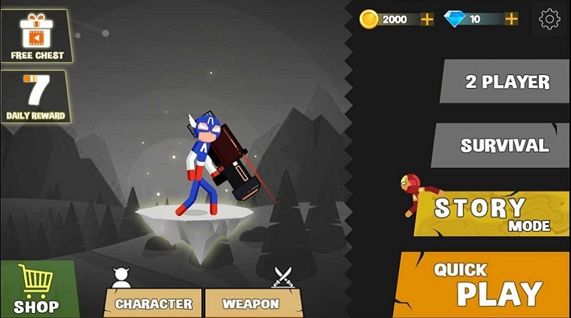 Spider Stickman Fighting Versi Retak Berlian Koin Emas Tanpa Batas