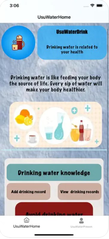 UsuWaterDrink app