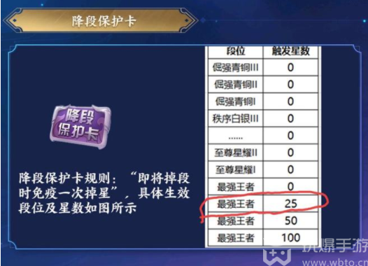 王者荣耀降段保护卡怎么获得