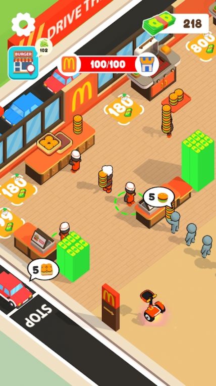 Versão Android do Idle Burger Tycoon