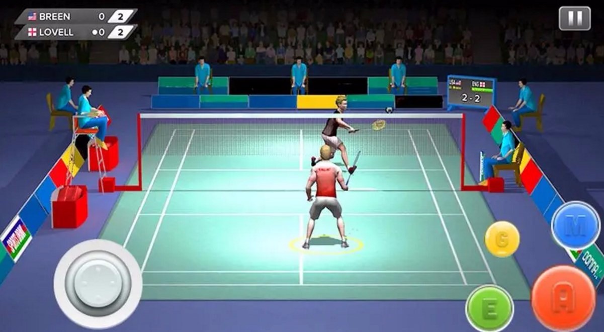 Badminton competition simulation mobile game