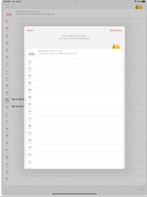 Lemon Diary app