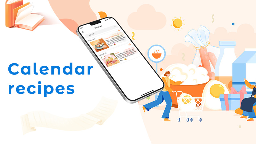 Calendar recipes app