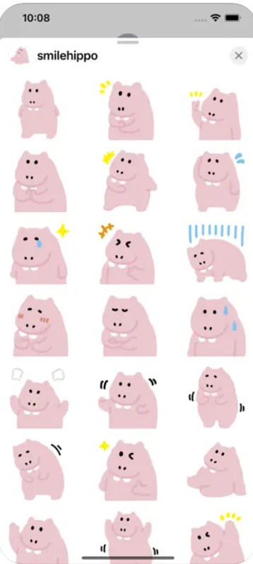 Smiling hippo app