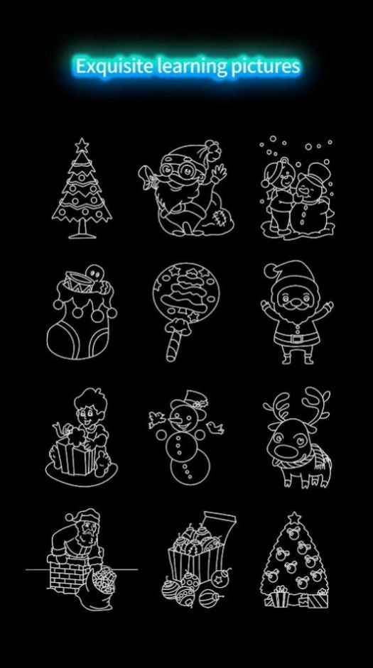 Draw Glowing Christmas Game