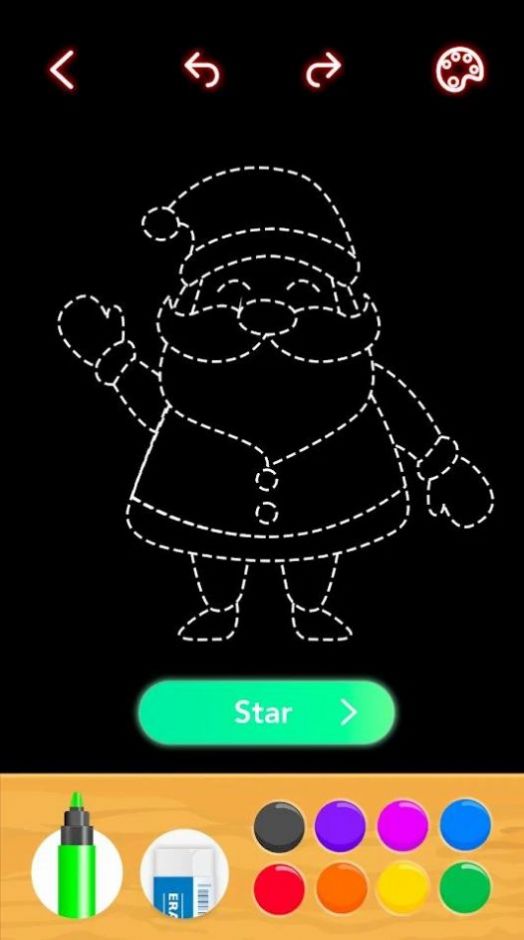 Draw Glowing Christmas Game