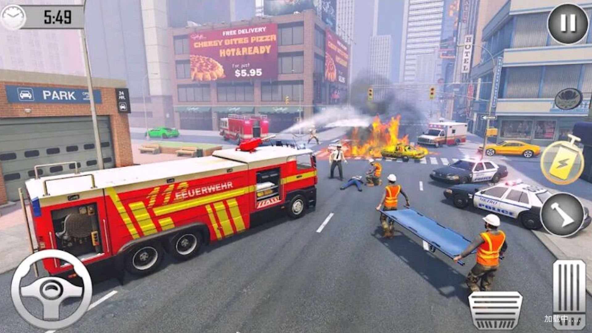 Jeu de simulation de conduite de camion de pompiers