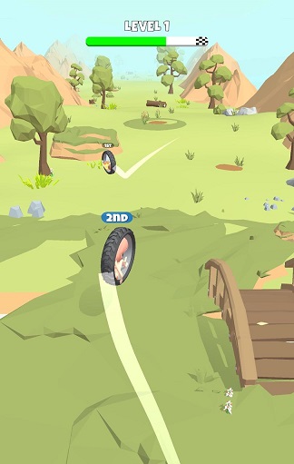 Downhill tire game