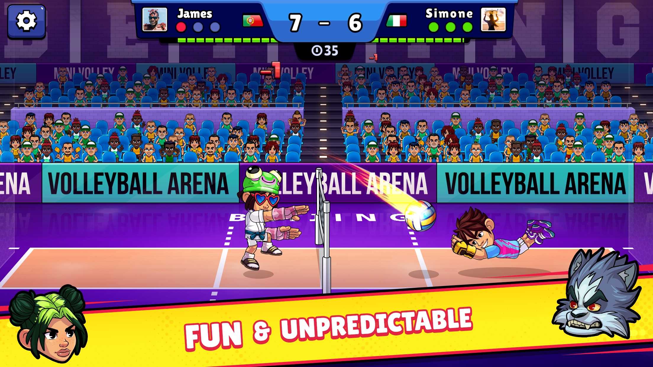 Volleyball Arena Potente juego Smash