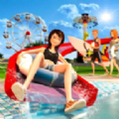 Amusement park 3d water race game