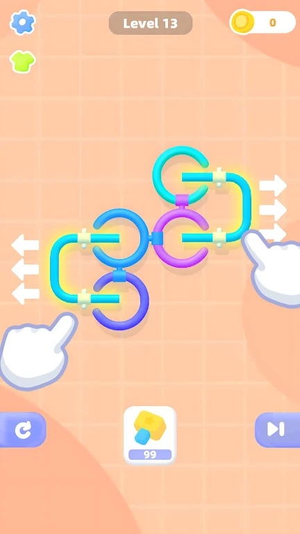 Rotating circle puzzle game