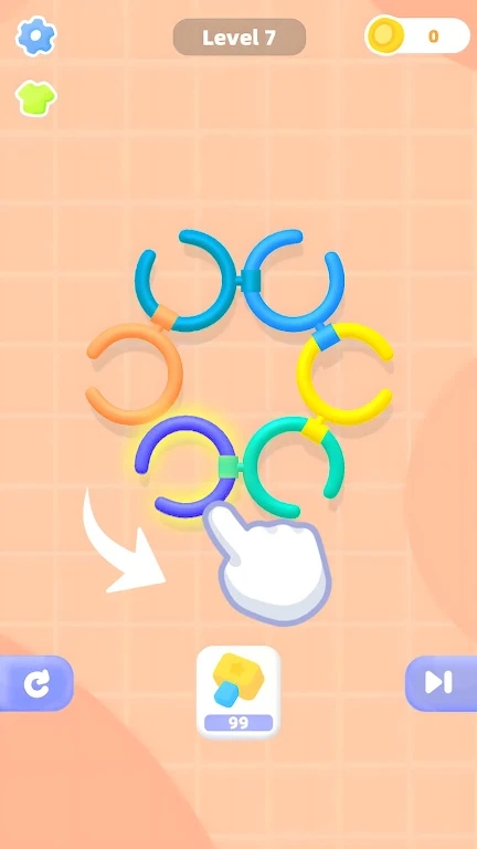 Rotating circle puzzle game