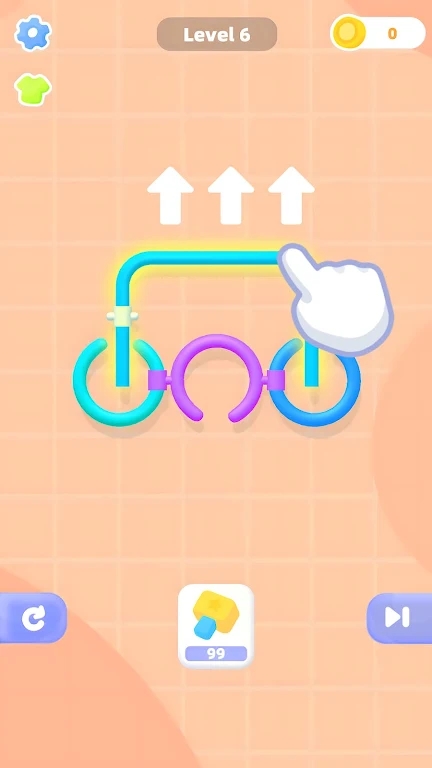 Rotating circle puzzle game