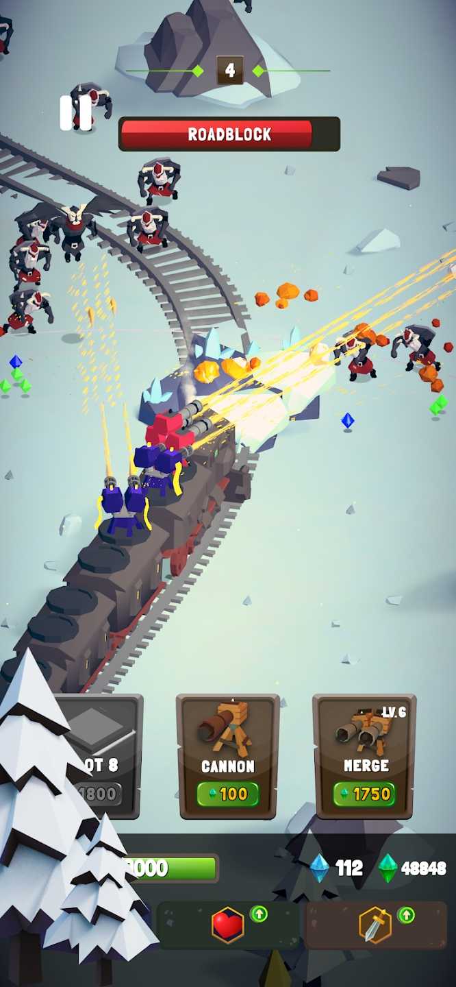 Jogo de batalha e fusão de defesa de trem