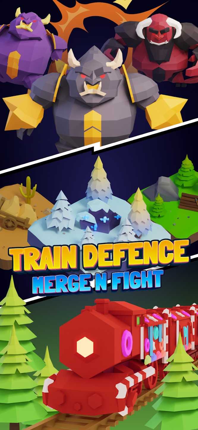 เกม Train Defense Merge & Battle