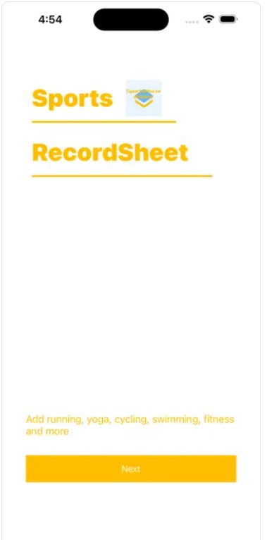 Aplicativo SportsRecordSheet