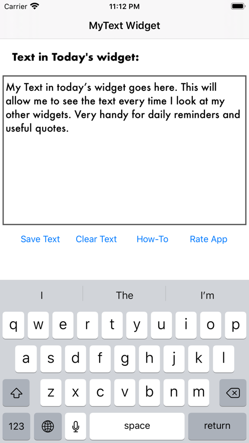 MyText Widget app