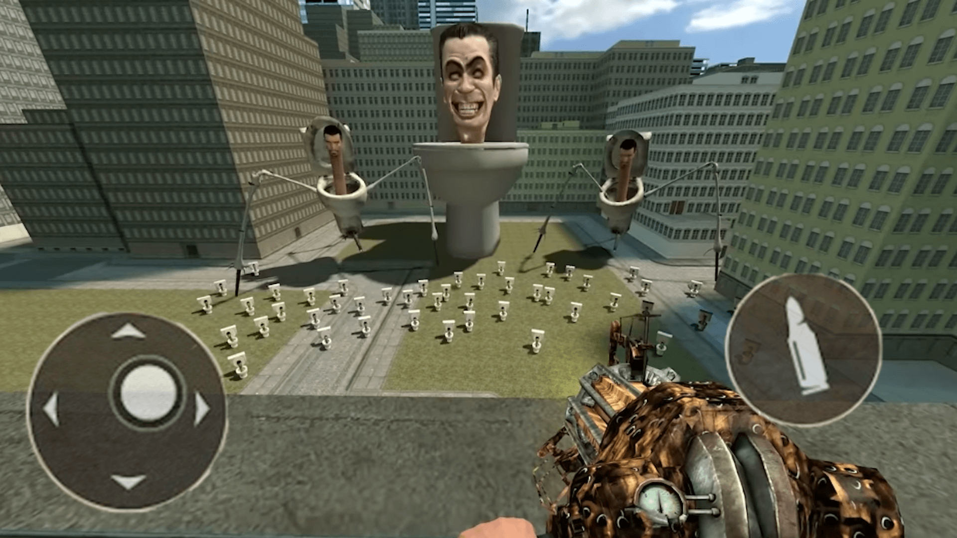 Giant Toilet Man Invasion Game