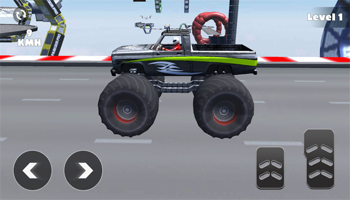 Monster truck stunt car crash game