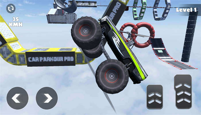 Monster truck stunt car crash game