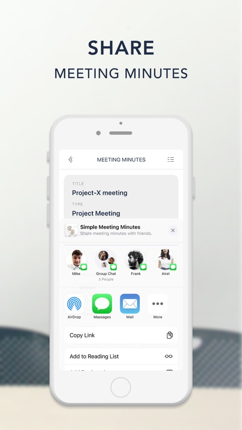 SimpleMeetingMinutes app