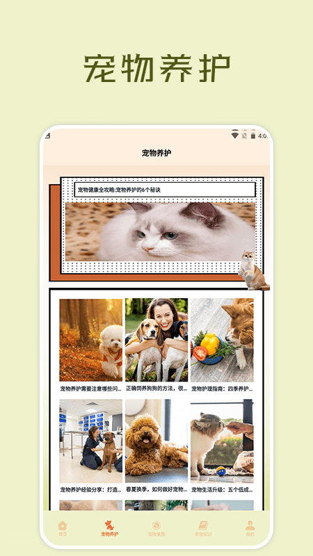 Application Boîte de widgets pour animaux de compagnie