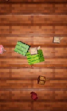 Minecraft version of fruit cutting game