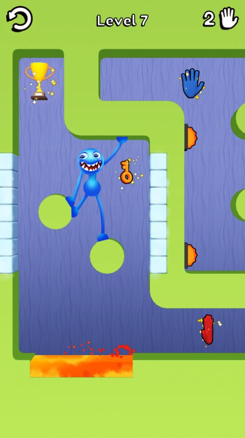 Juego de laberinto divertido de monstruo elástico