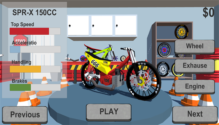 Drag racing motorcycle world game mobile version