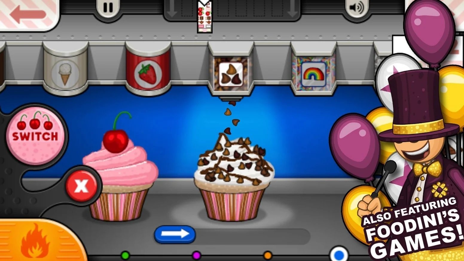 Download des Spiels „Dad's Cupcake Shop“.