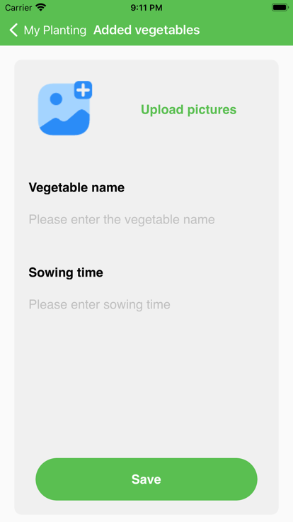 Vegetable growth diary记录软件