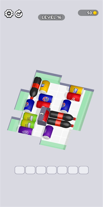 Juego de desafío de clasificación de botellas