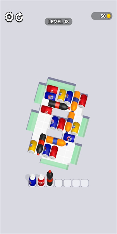 Juego de desafío de clasificación de botellas